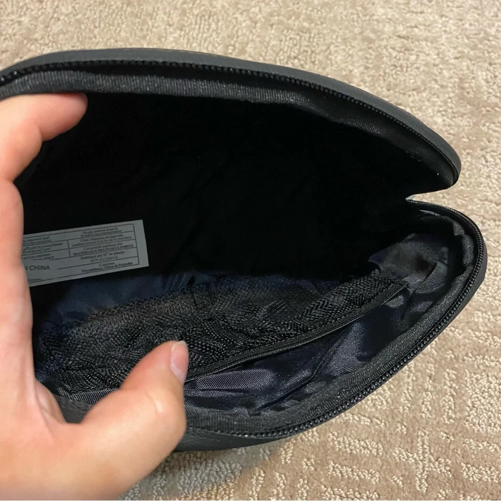 NWT {Sephora} Everyday Cosmetic Bag/Zip Pouch ~ Black Faux Leather